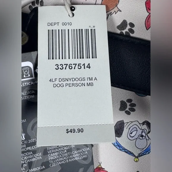 NWT Loungefly Disney Dogs “Im a dog person” mini Backpack - Picture 9 of 12